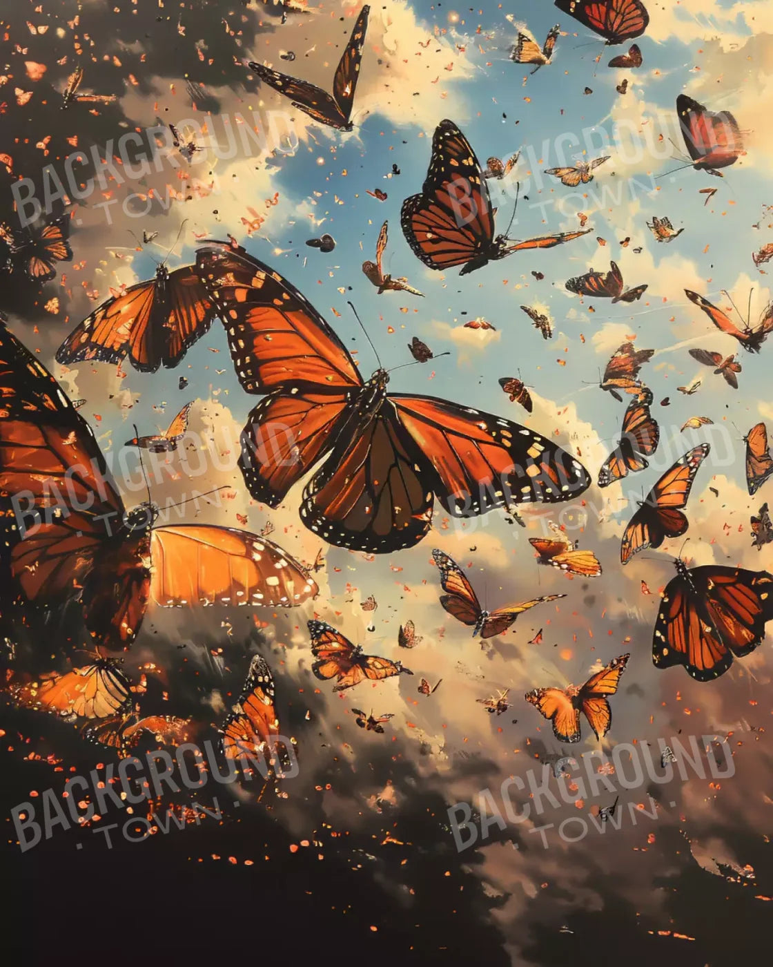 Mariposas 8’X10’ Fleece (96 X 120 Inch) Backdrop