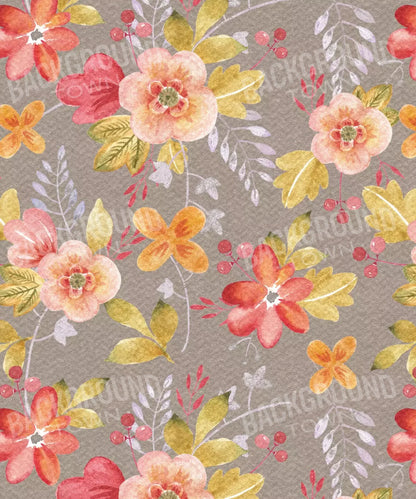 Gray Floral Backdrop for Photography