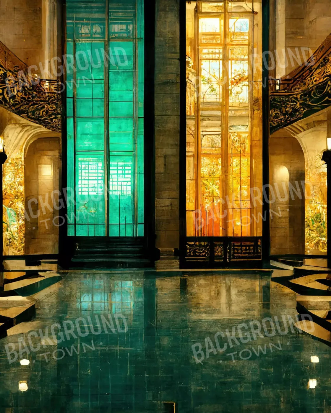 Meeting Hall 8’X10’ Fleece (96 X 120 Inch) Backdrop