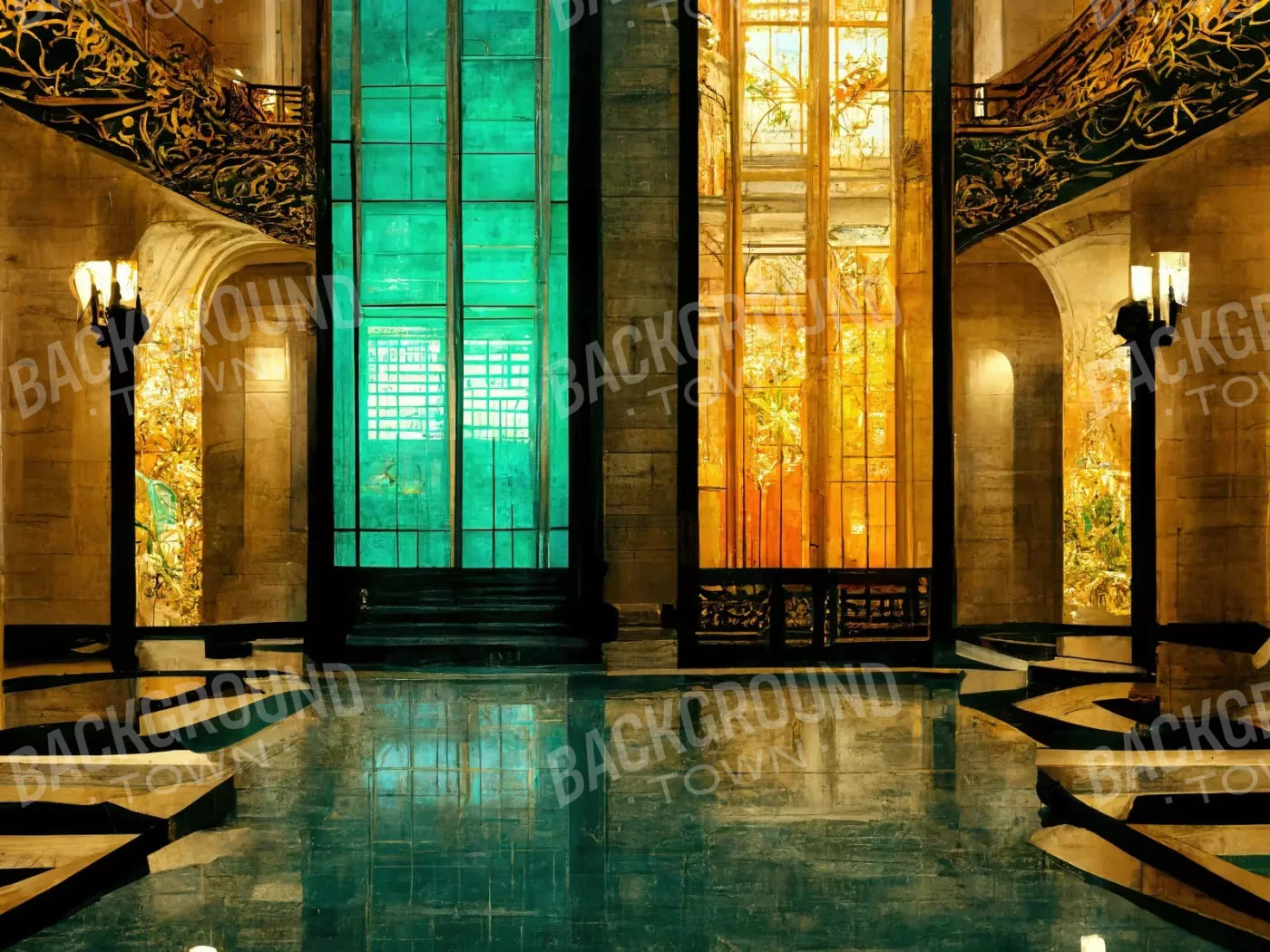 Meeting Hall 8’X6’ Fleece (96 X 72 Inch) Backdrop