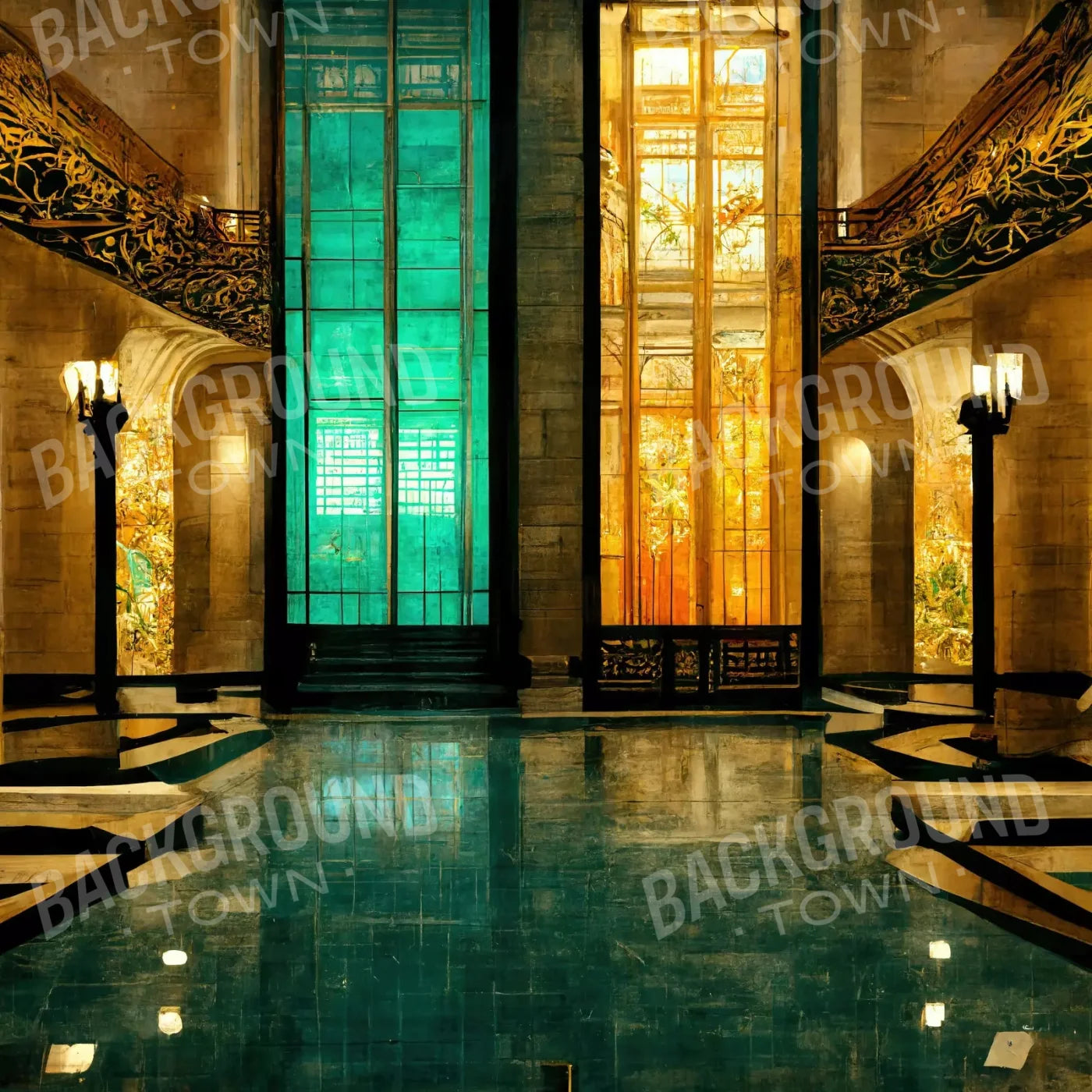 Meeting Hall 8’X8’ Fleece (96 X Inch) Backdrop