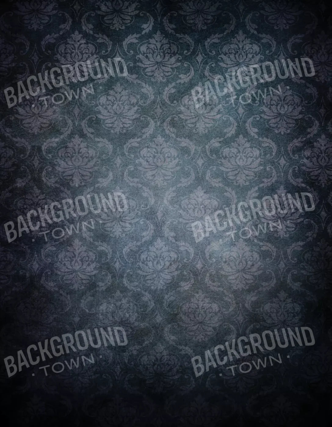 Midnight Damask 6X8 Fleece ( 72 X 96 Inch ) Backdrop