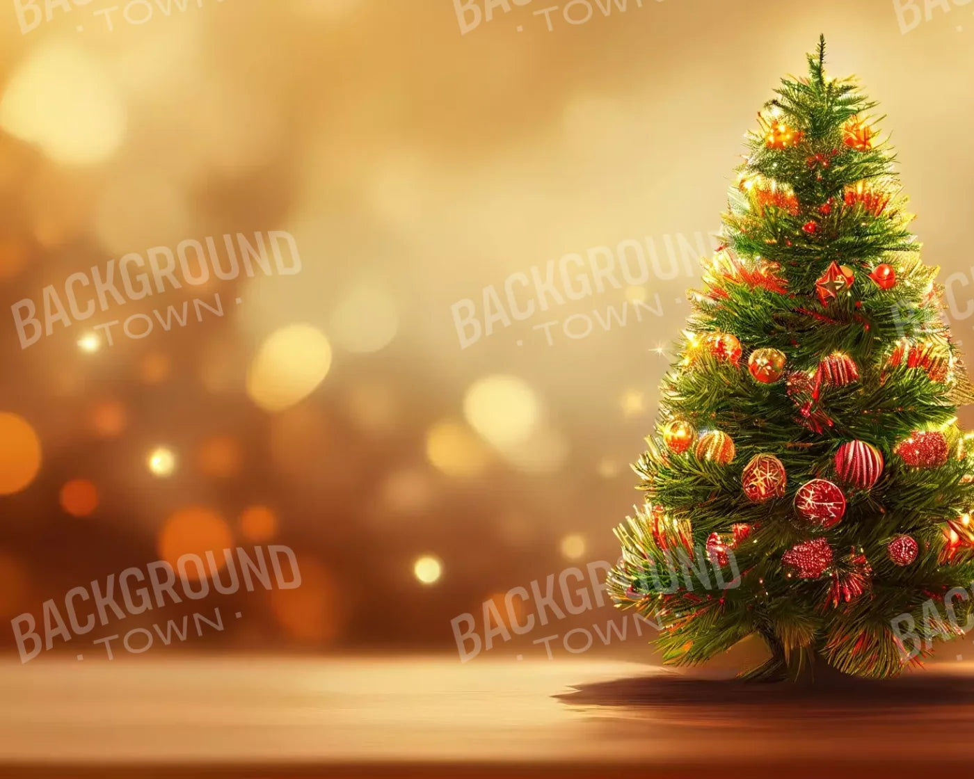 Mini Christmas Tree I 10’X8’ Fleece (120 X 96 Inch) Backdrop