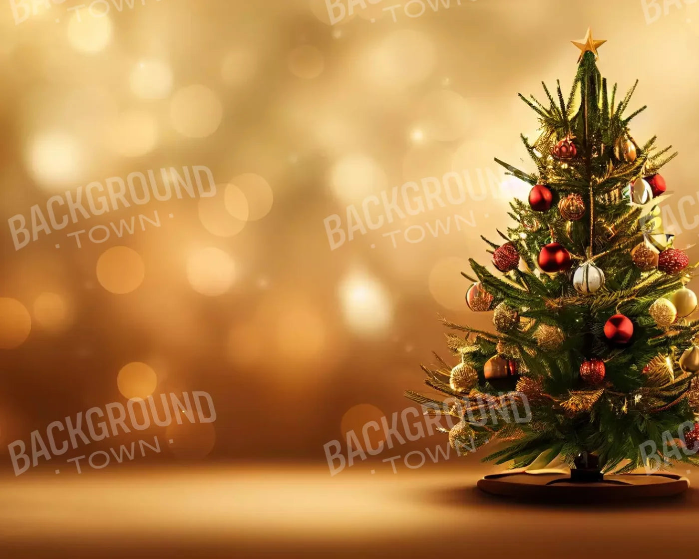 Mini Christmas Tree Ii 10’X8’ Fleece (120 X 96 Inch) Backdrop
