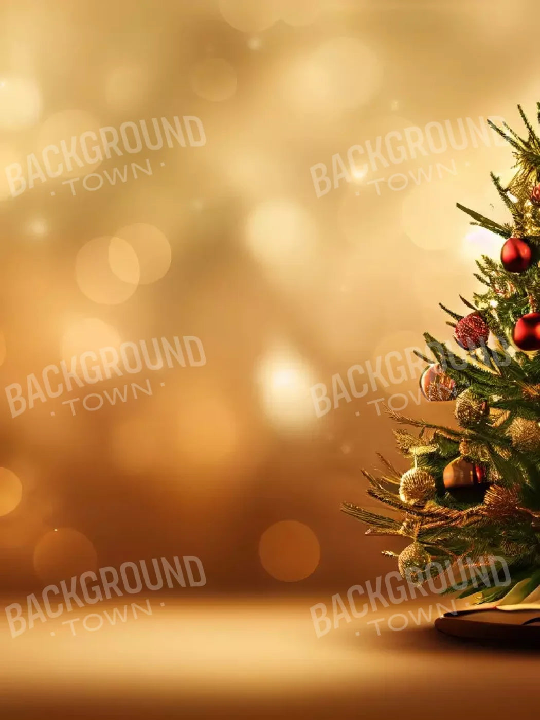 Mini Christmas Tree Ii 5’X6’8 Fleece (60 X 80 Inch) Backdrop