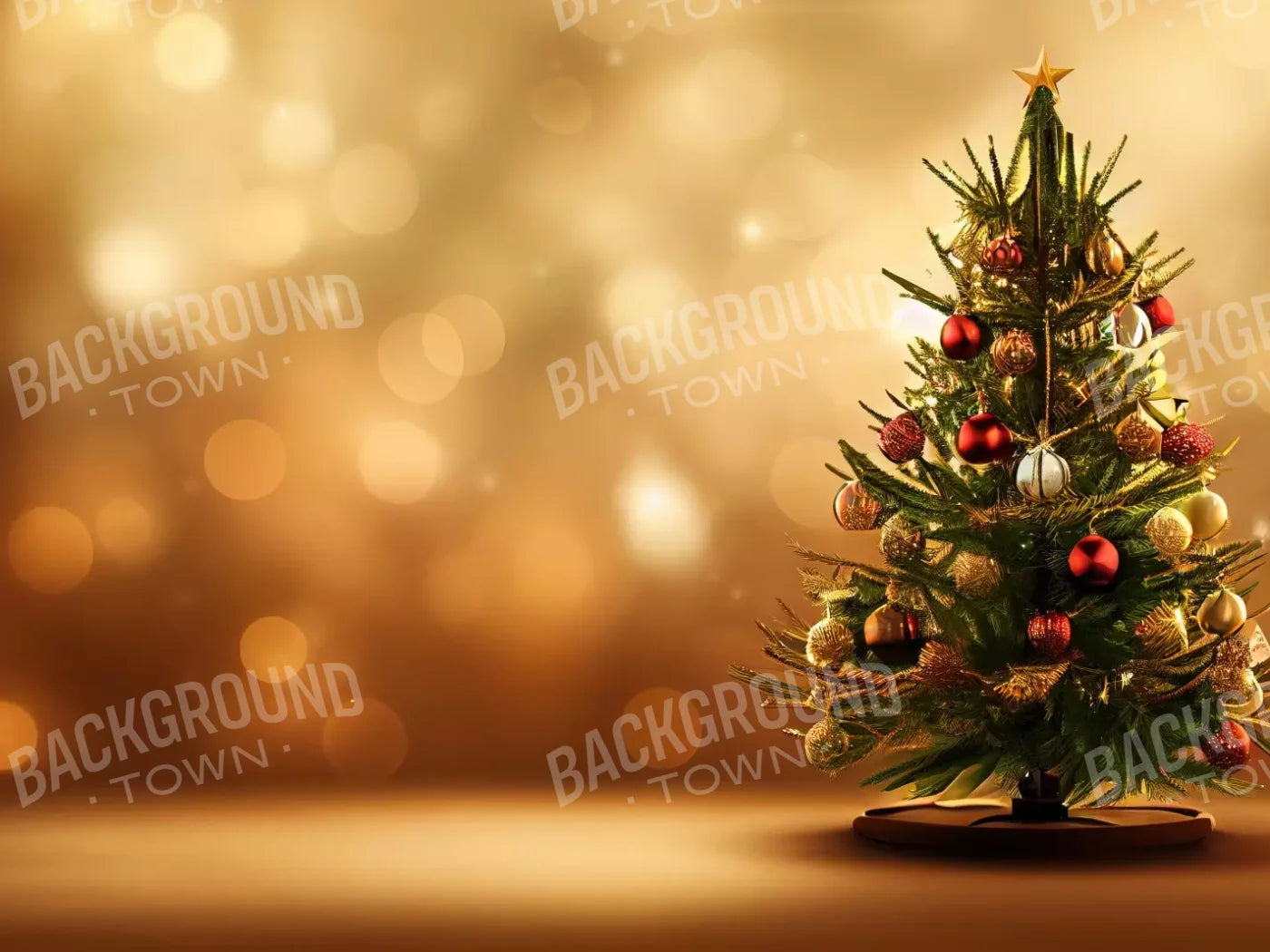 Mini Christmas Tree Ii 6’8X5’ Fleece (80 X 60 Inch) Backdrop