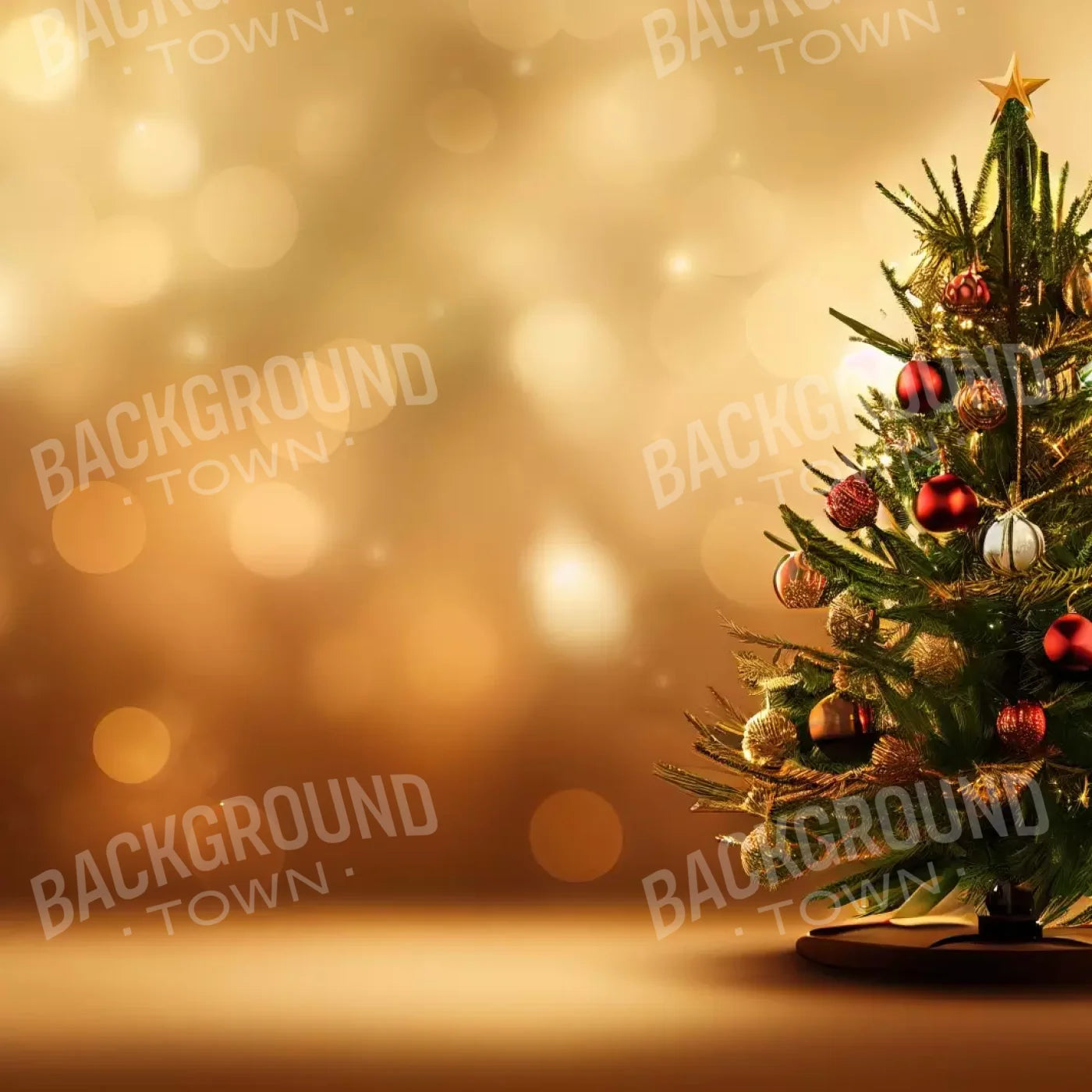 Mini Christmas Tree Ii 8’X8’ Fleece (96 X Inch) Backdrop