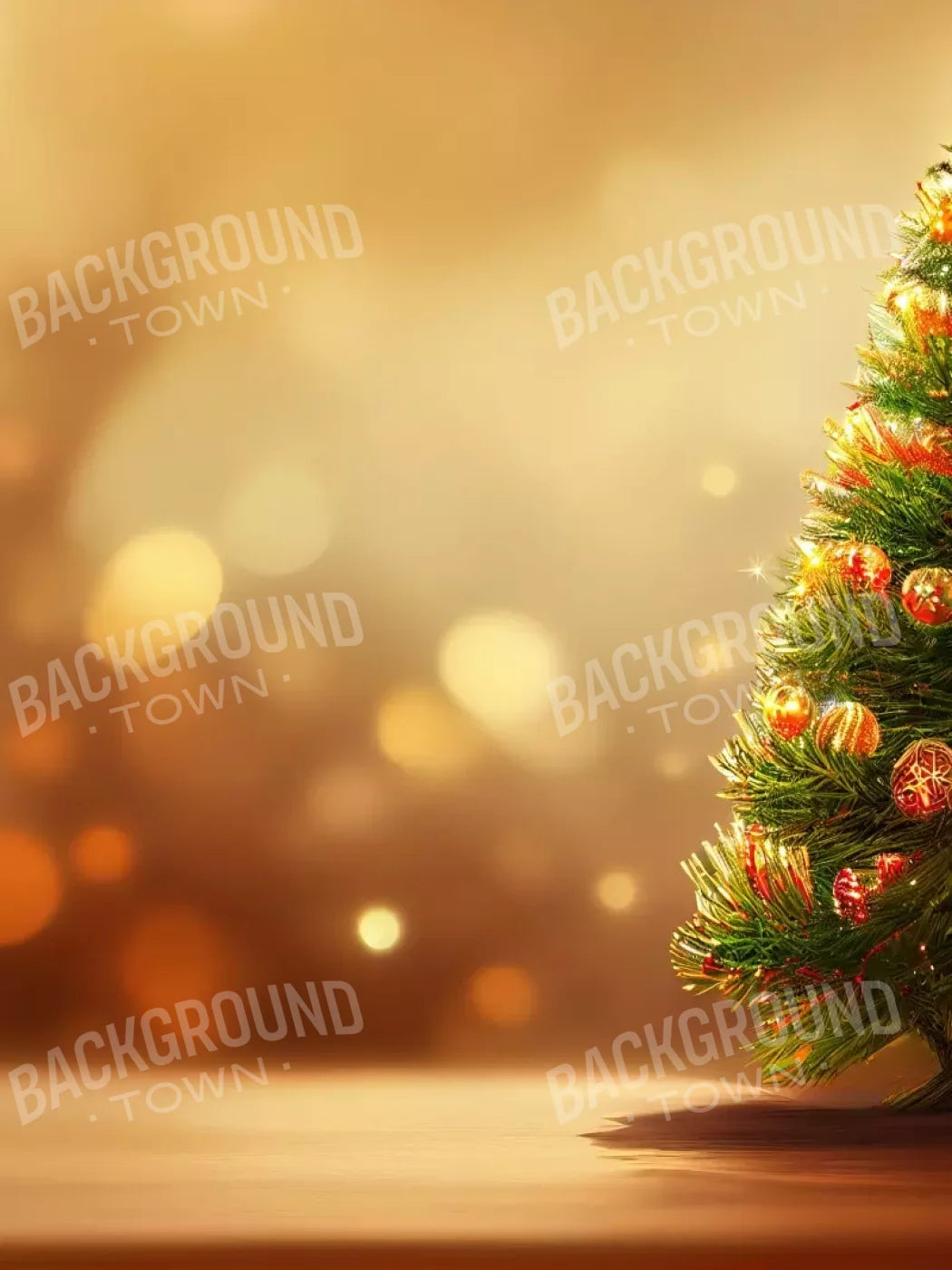 Mini Christmas Tree I 5’X6’8 Fleece (60 X 80 Inch) Backdrop