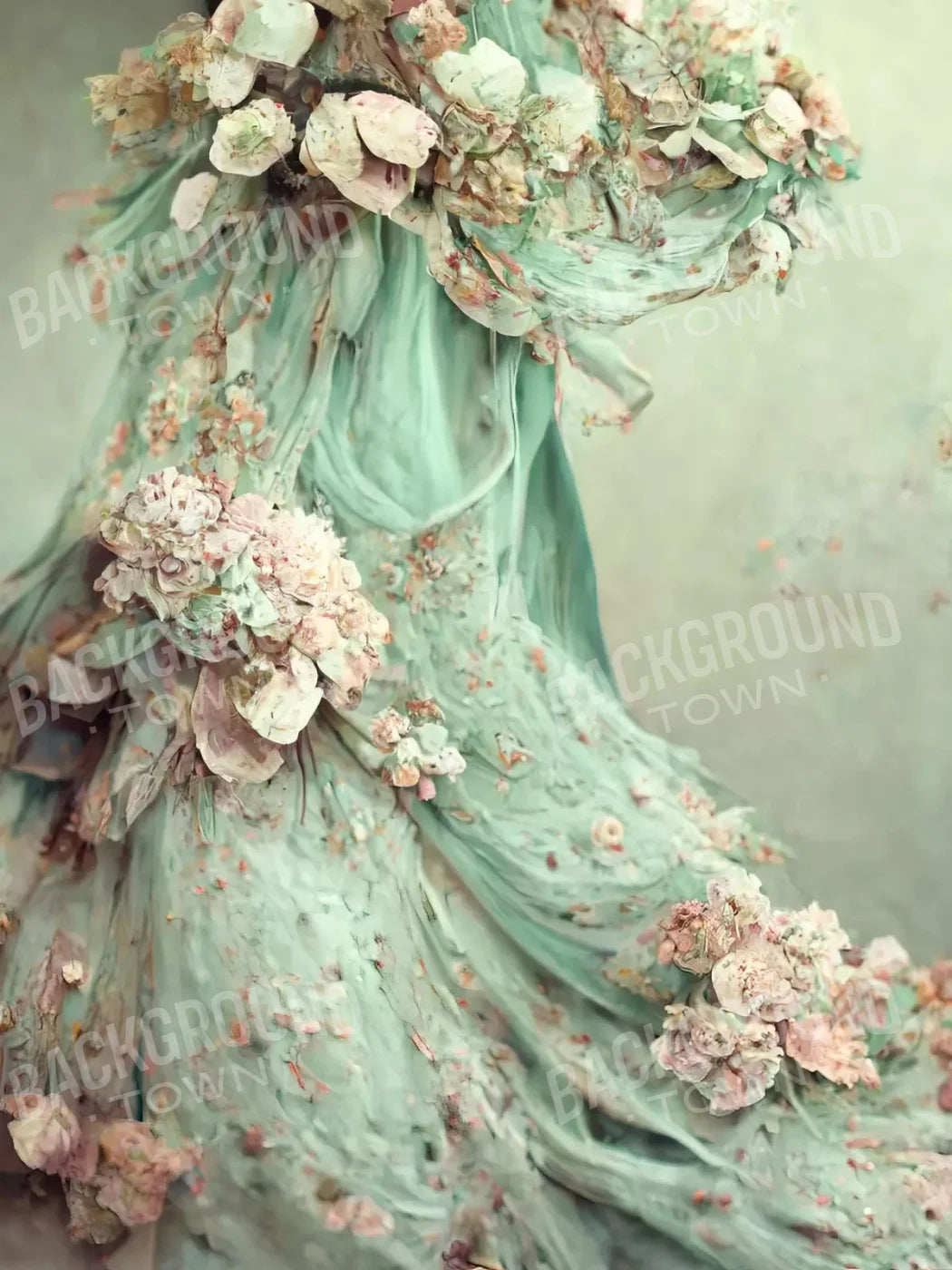 Mint Train 5X7 Ultracloth ( 60 X 84 Inch ) Backdrop