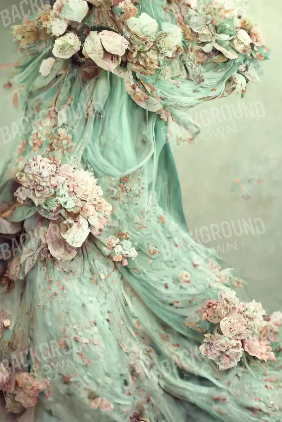 Mint Train 5X8 Ultracloth ( 60 X 96 Inch ) Backdrop