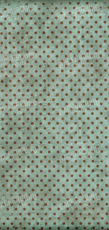 Minted Polka 8X16 Ultracloth ( 96 X 192 Inch ) Backdrop