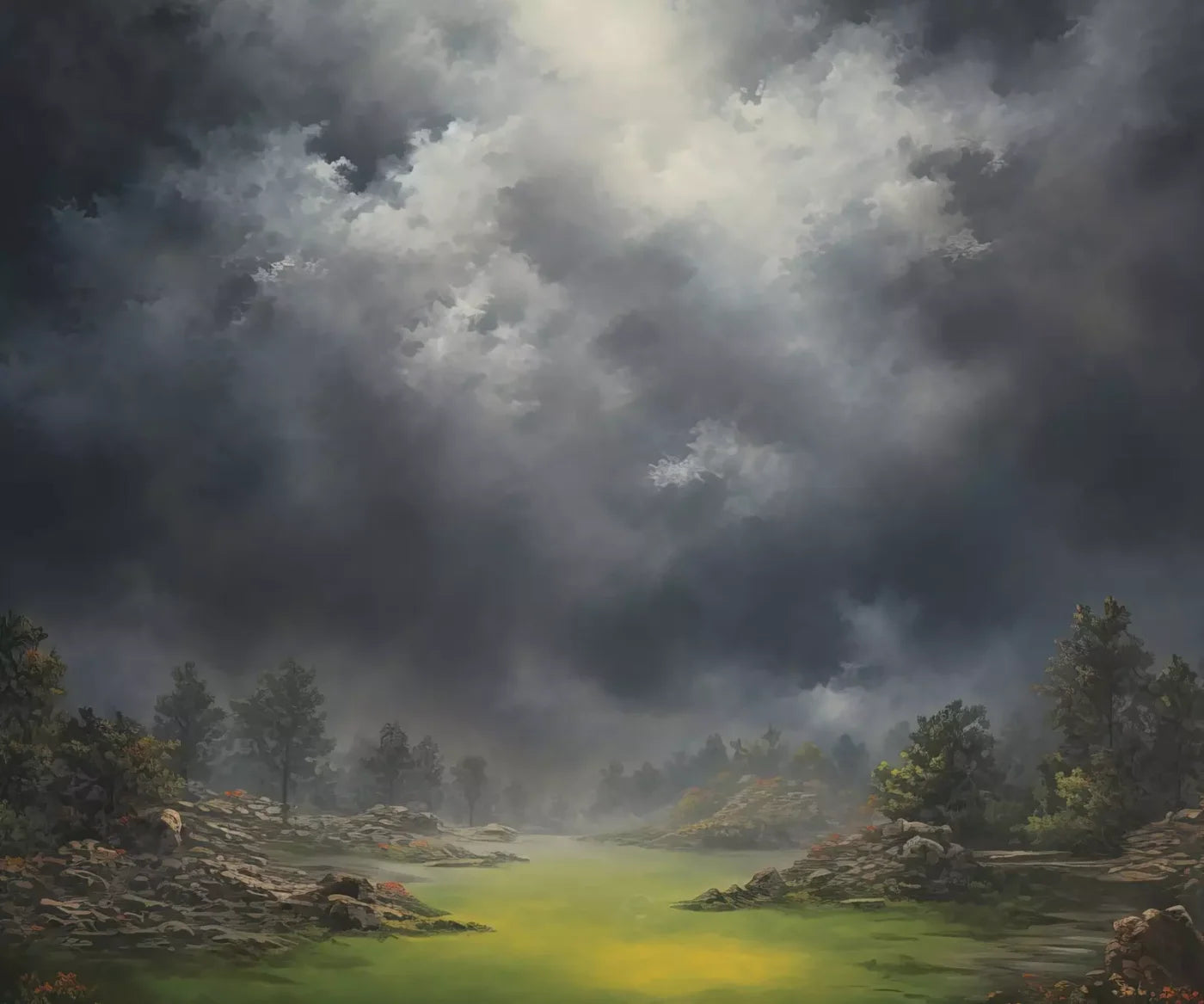 Misty Autumn Valley 12’X10’ Ultracloth (144 X 120 Inch) Backdrop