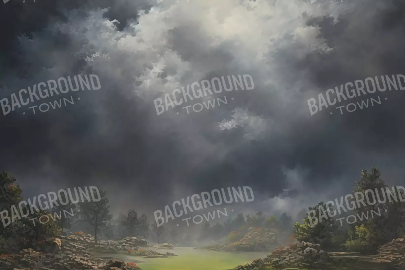 Misty Autumn Valley 12’X8’ Ultracloth (144 X 96 Inch) Backdrop