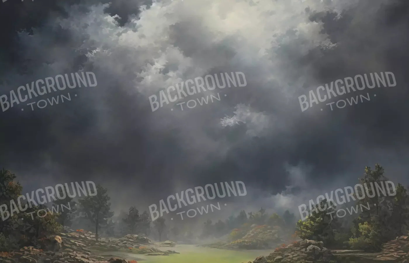 Misty Autumn Valley 14’X9’ Ultracloth (168 X 108 Inch) Backdrop