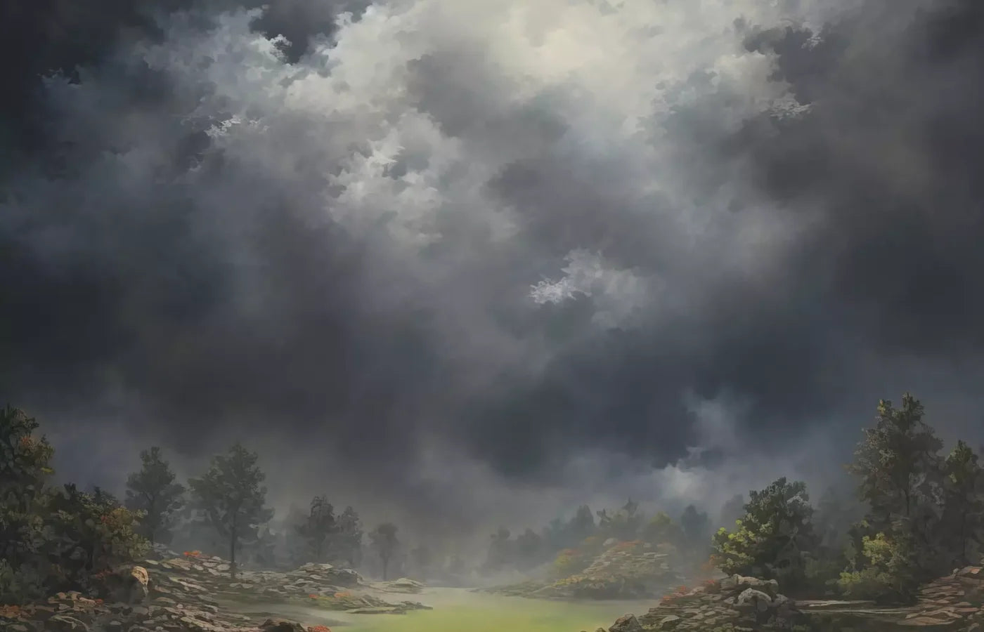 Misty Autumn Valley 14’X9’ Ultracloth (168 X 108 Inch) Backdrop