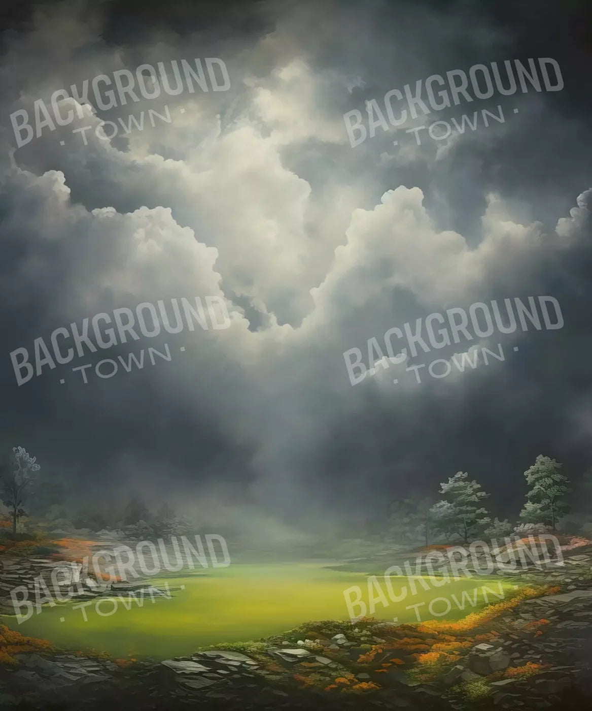 Gray , Green  Backdrop for Photography