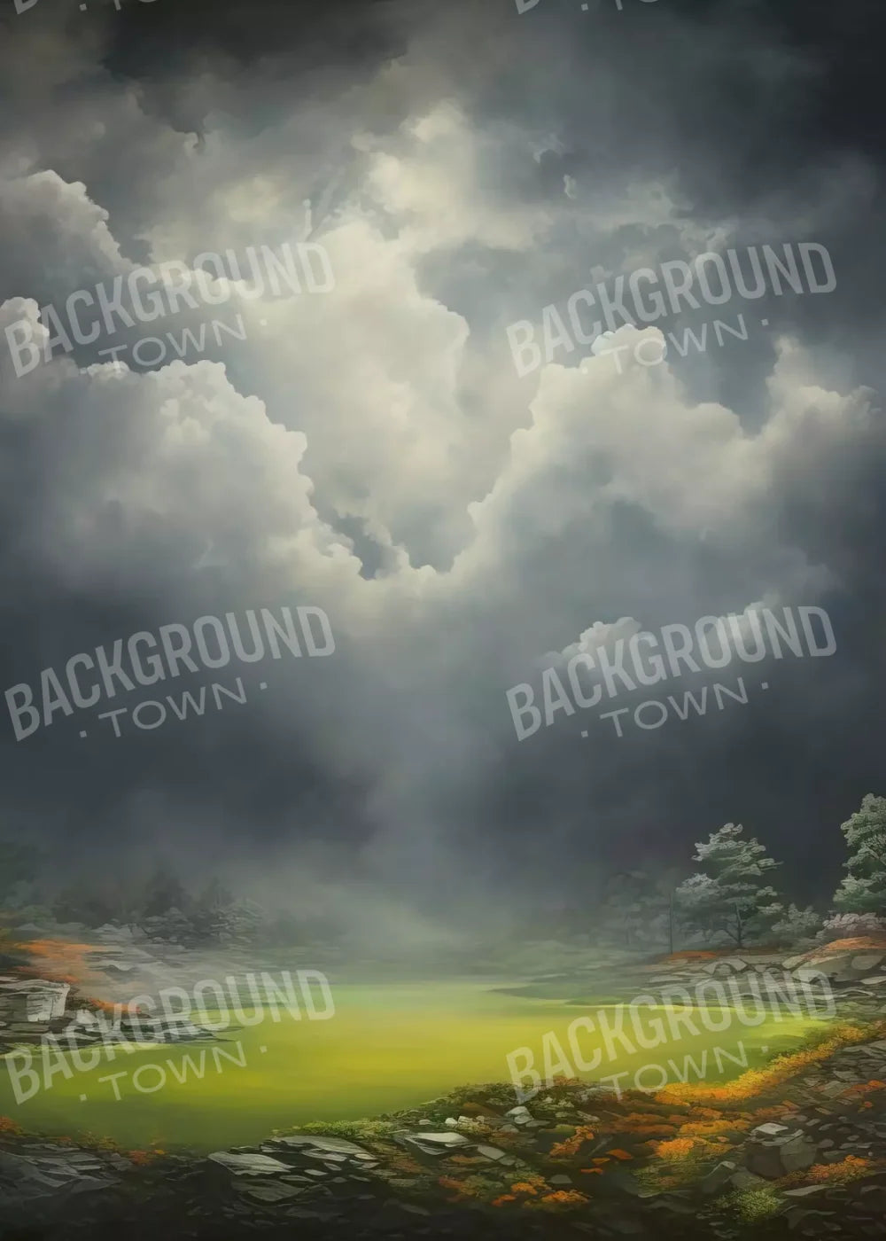 Misty Autumn Valley Ii 5’X7’ Ultracloth (60 X 84 Inch) Backdrop