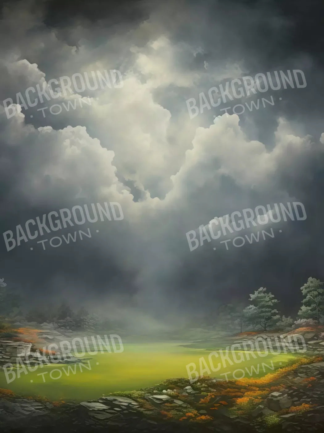 Misty Autumn Valley Ii 6’X8’ Fleece (72 X 96 Inch) Backdrop