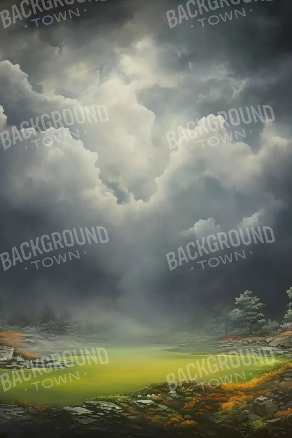 Misty Autumn Valley Ii 8’X12’ Ultracloth (96 X 144 Inch) Backdrop