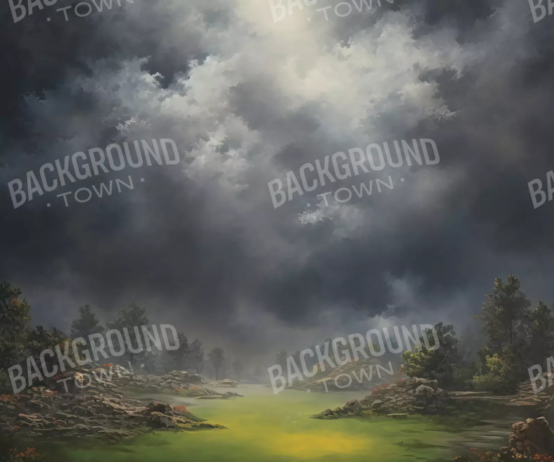 Misty Autumn Valley 5’X4’2 Fleece (60 X 50 Inch) Backdrop
