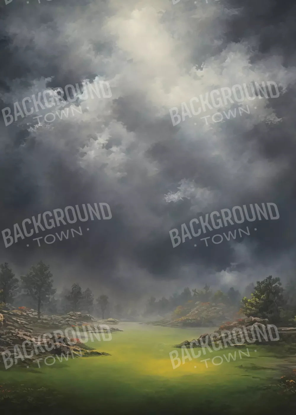 Misty Autumn Valley 5’X7’ Ultracloth (60 X 84 Inch) Backdrop