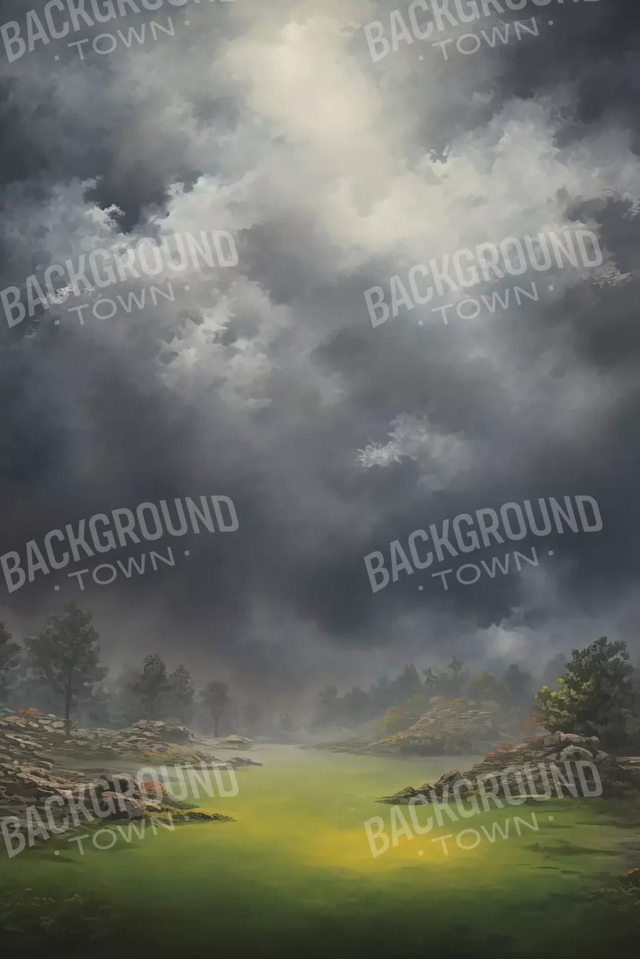 Misty Autumn Valley 8’X12’ Ultracloth (96 X 144 Inch) Backdrop