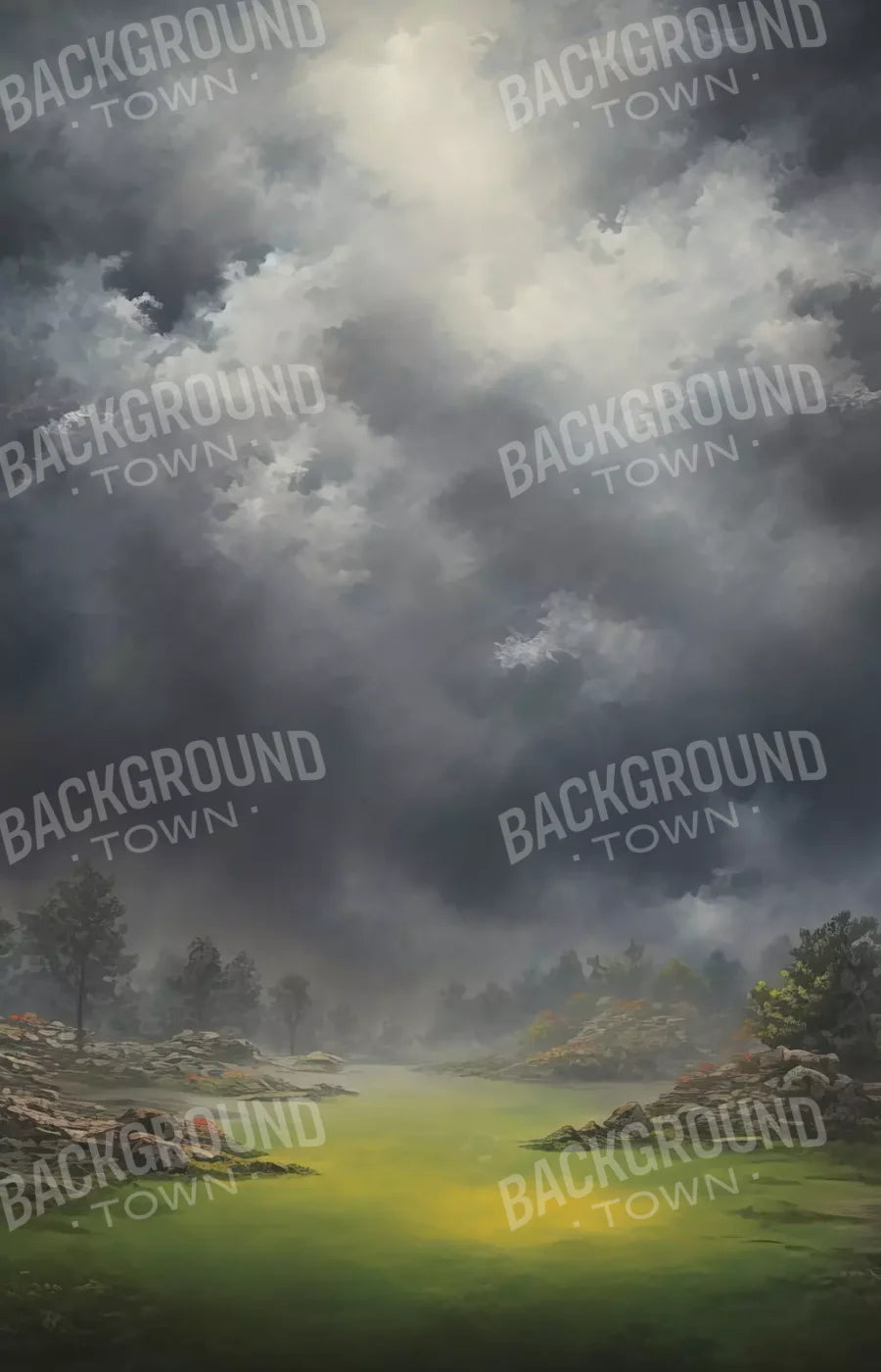 Misty Autumn Valley 9’X14’ Ultracloth (108 X 168 Inch) Backdrop