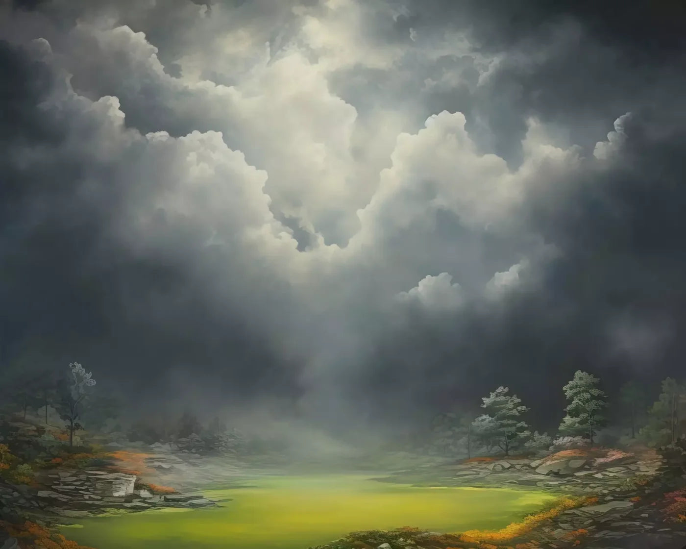 Misty Autumn Valley Ii 10’X8’ Fleece (120 X 96 Inch) Backdrop