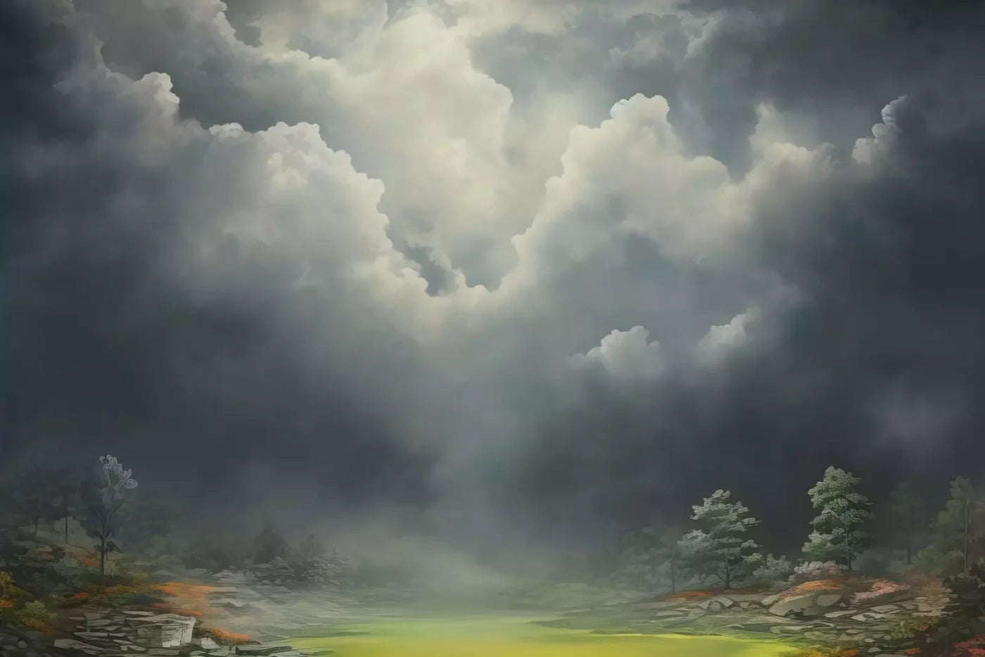 Misty Autumn Valley Ii 12’X8’ Ultracloth (144 X 96 Inch) Backdrop