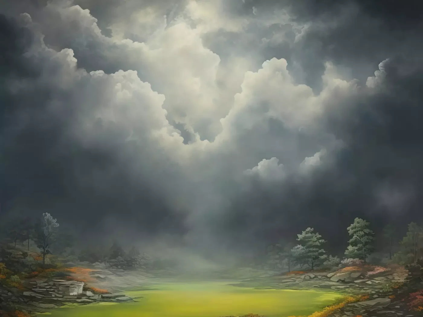 Misty Autumn Valley Ii 8’X6’ Fleece (96 X 72 Inch) Backdrop