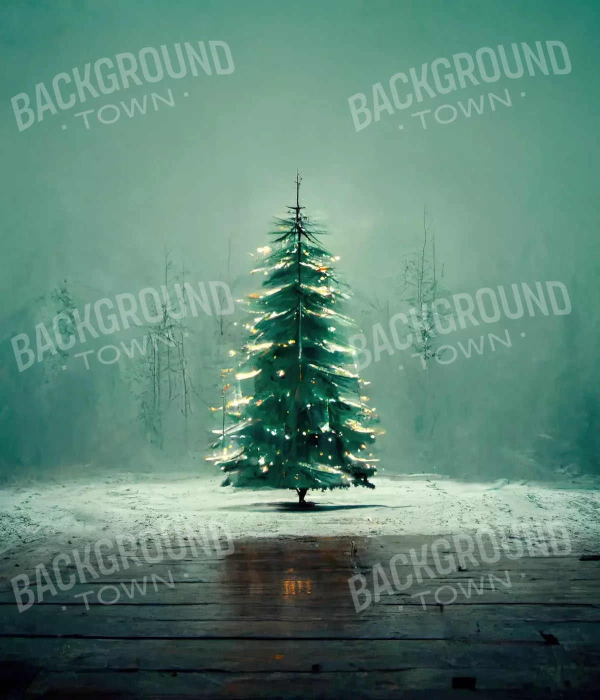 Misty Christmas 10’X12’ Ultracloth (120 X 144 Inch) Backdrop