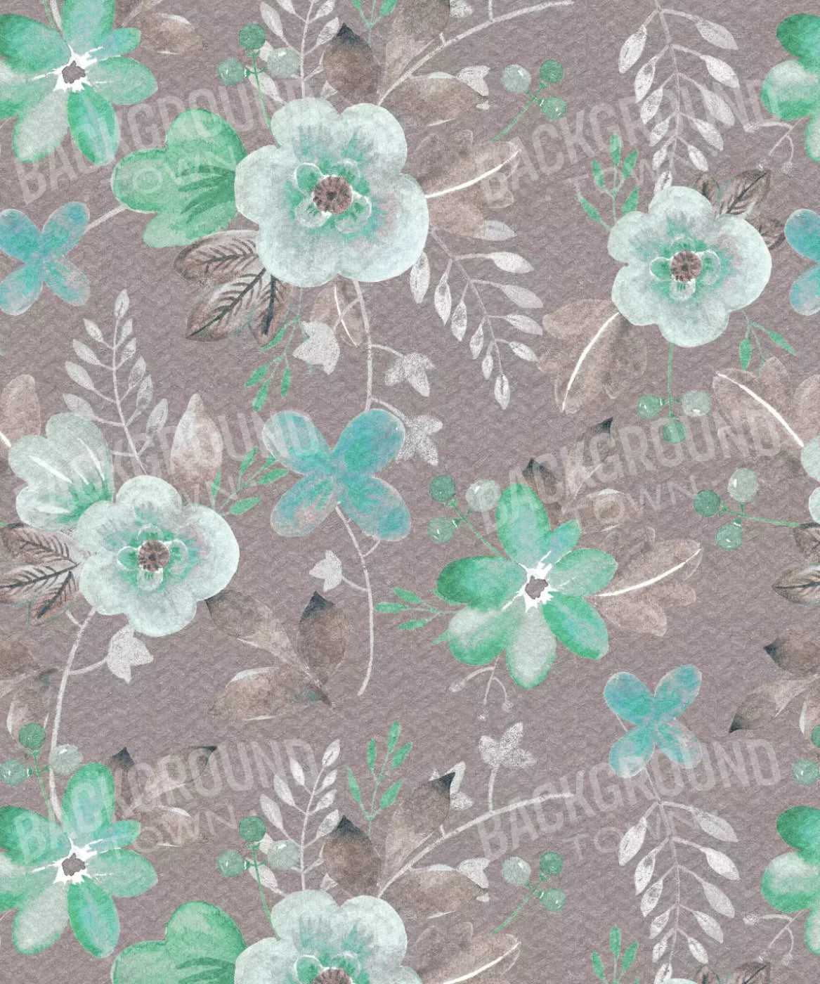 Gray Floral Backdrop for Photography