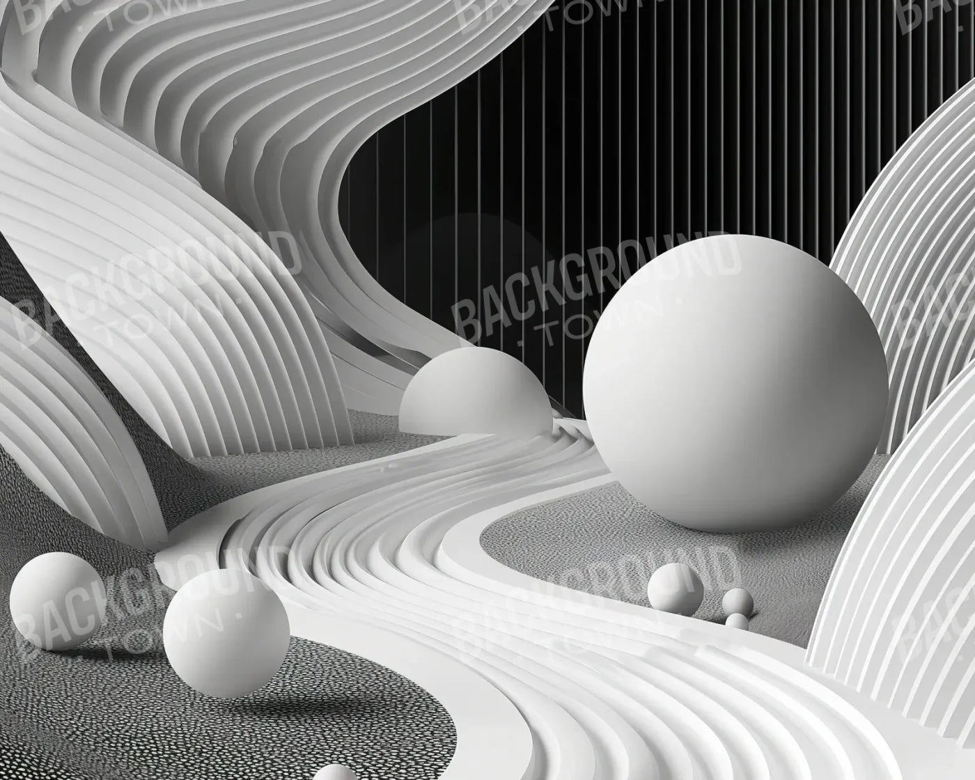 Monochrome Flow 10’x8’ Fleece (120 x 96 inch) Backdrop