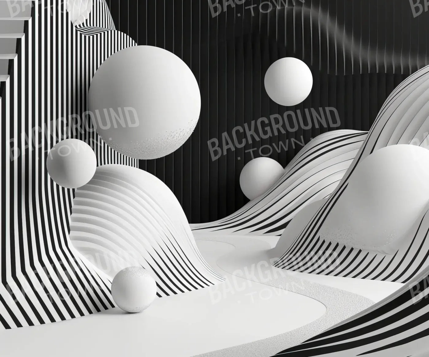 Monochrome Flow 2 12’x10’ UltraCloth (144 x 120 inch) Backdrop