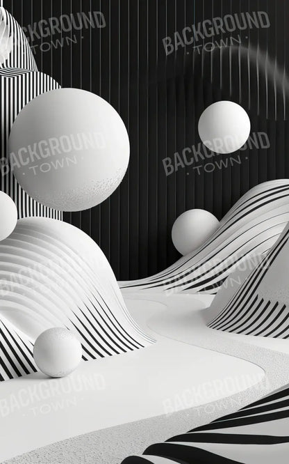 Monochrome Flow 2 5’x8’ UltraCloth (60 x 96 inch) Backdrop