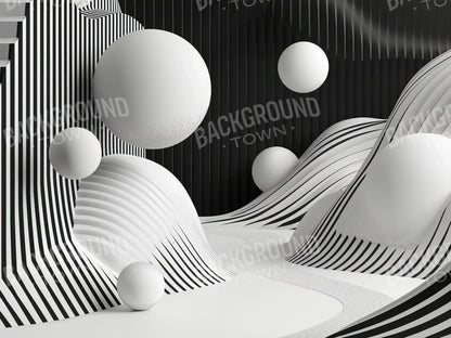 Monochrome Flow 2 8’x6’ Fleece (96 x 72 inch) Backdrop