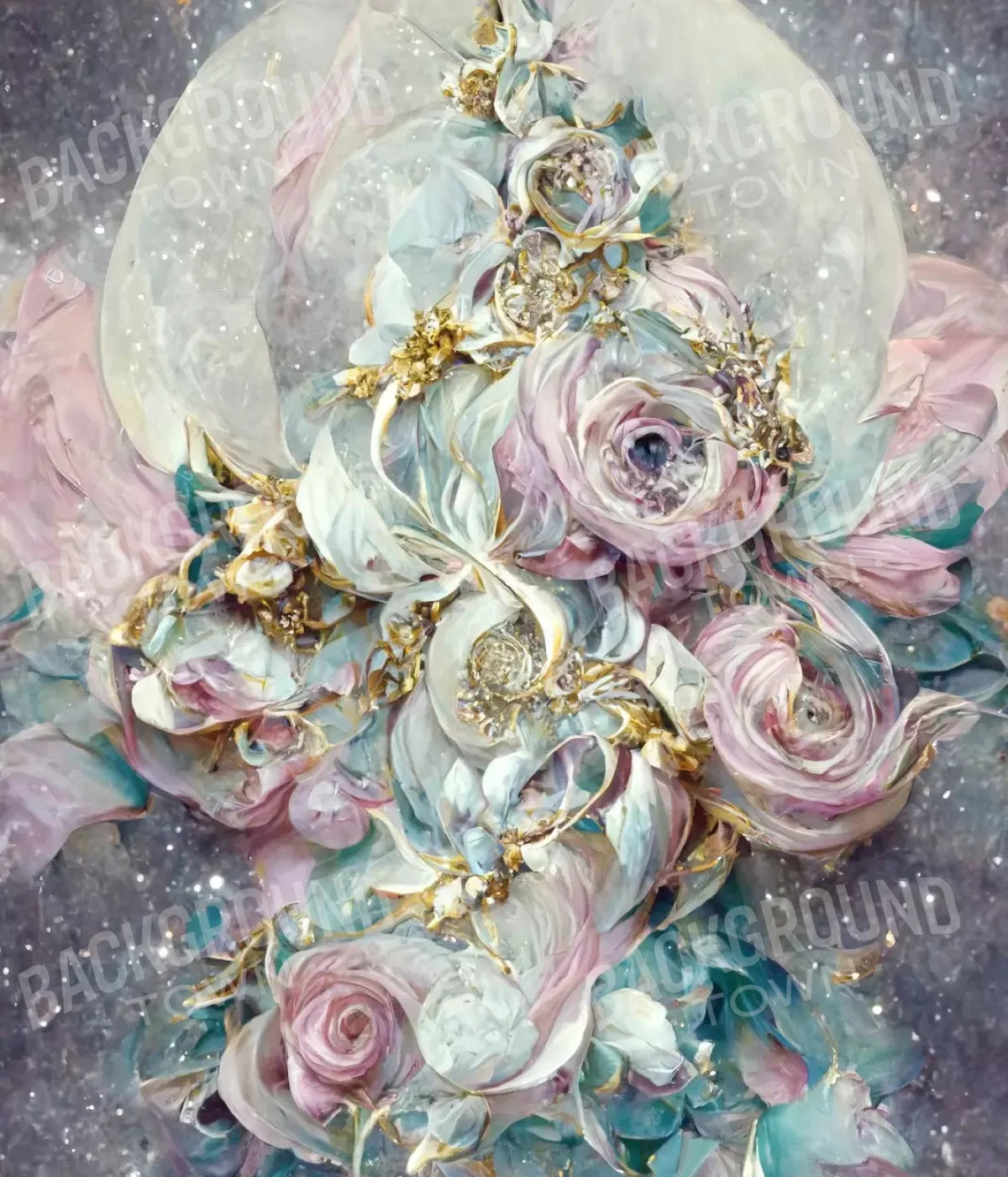 Moon Roses 10X12 Ultracloth ( 120 X 144 Inch ) Backdrop