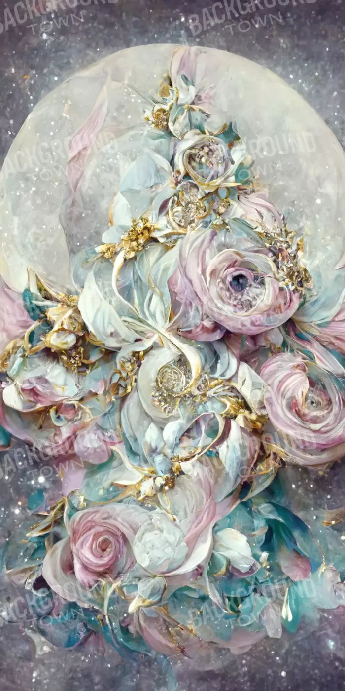 Moon Roses 10X20 Ultracloth ( 120 X 240 Inch ) Backdrop