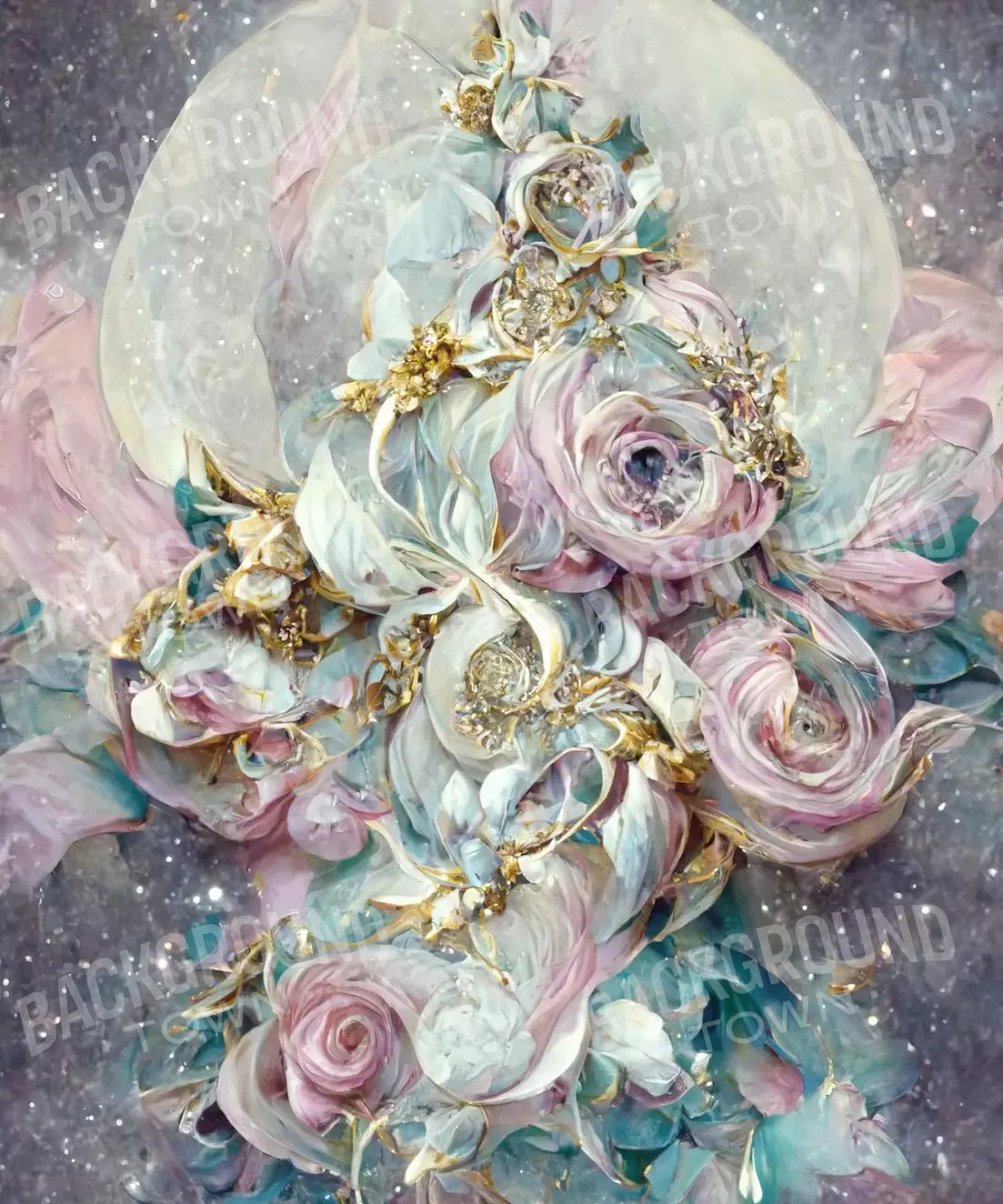 Purple Floral Backdrop for Photography