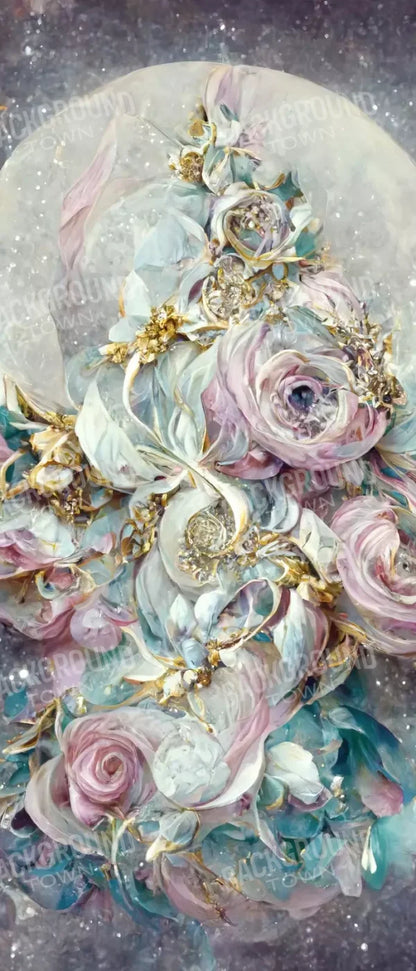 Moon Roses 5X12 Ultracloth For Westcott X-Drop ( 60 X 144 Inch ) Backdrop