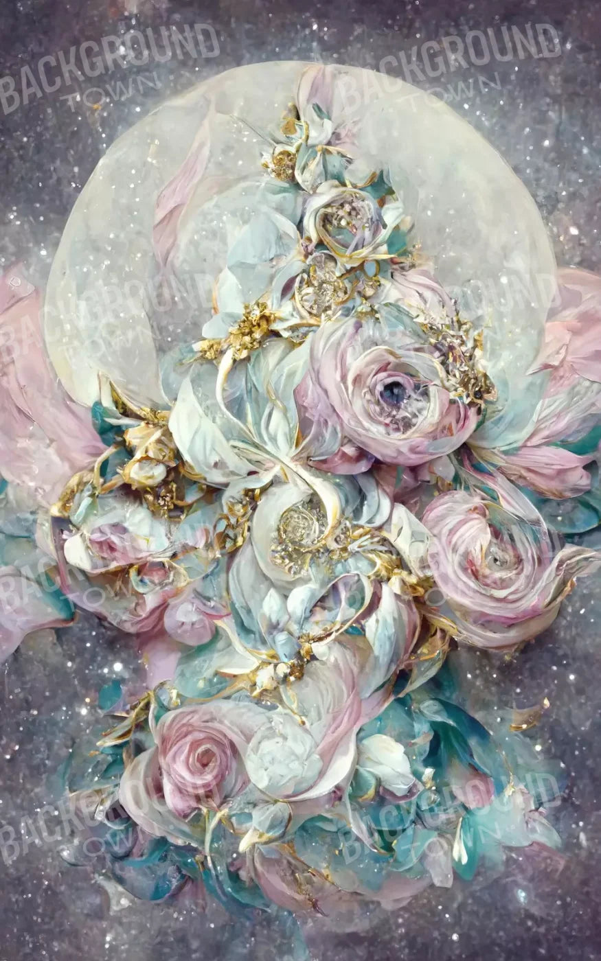 Moon Roses 9X14 Ultracloth ( 108 X 168 Inch ) Backdrop