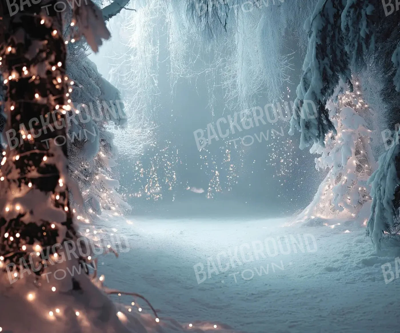 Moonlit Winter Walk 5’x4’2 Fleece (60 x 50 inch) Backdrop