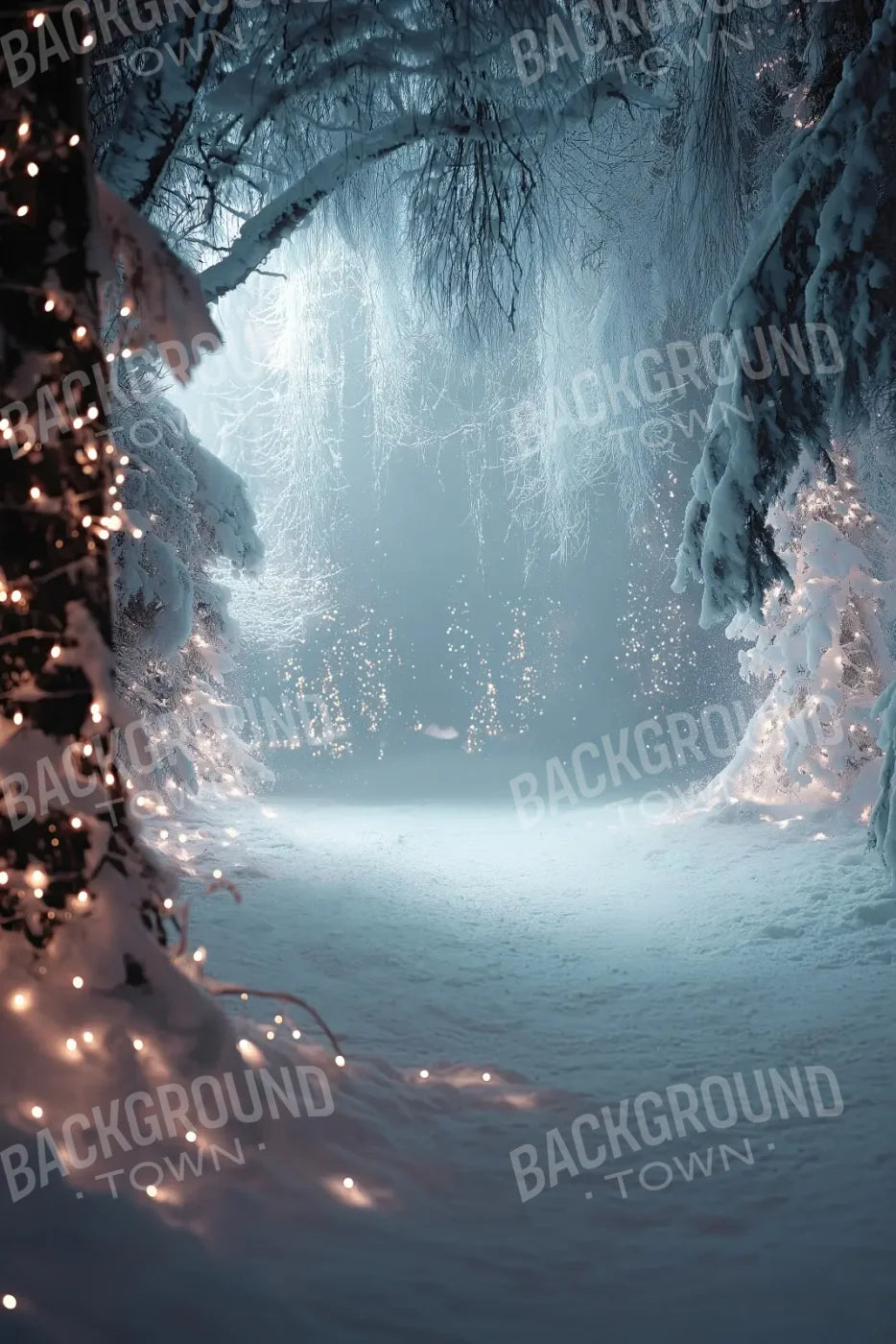 Moonlit Winter Walk 8’x12’ UltraCloth (96 x 144 inch) Backdrop