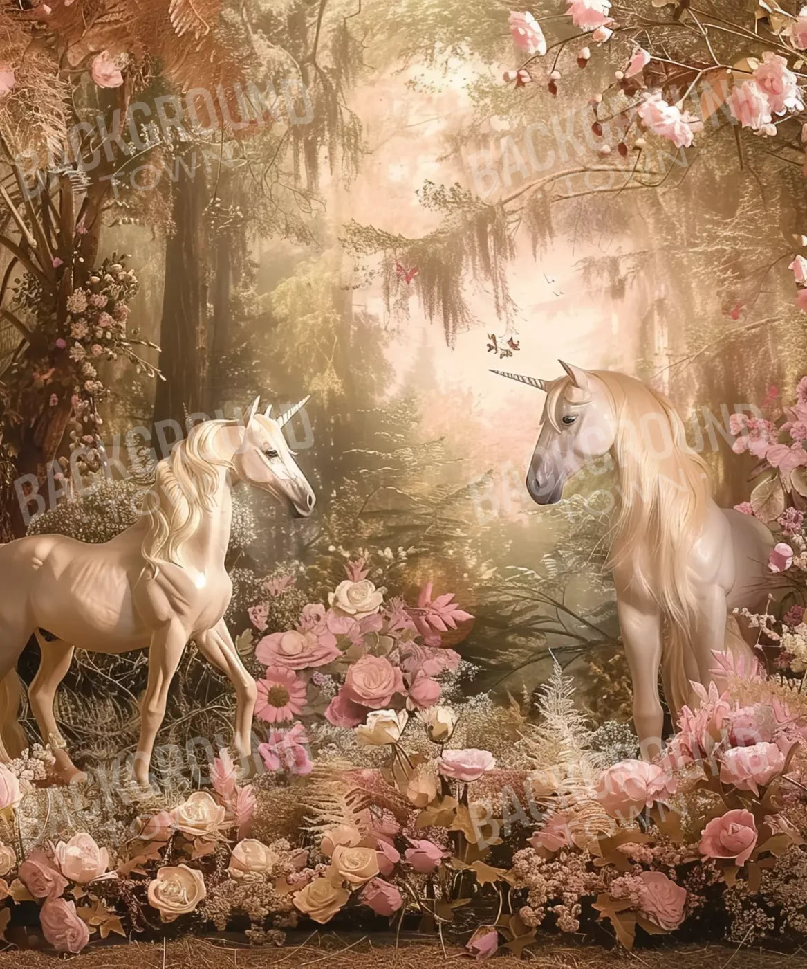 Mornings With Unicorns 10’X12’ Ultracloth (120 X 144 Inch) Backdrop