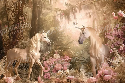 Mornings With Unicorns 12’X8’ Ultracloth (144 X 96 Inch) Backdrop