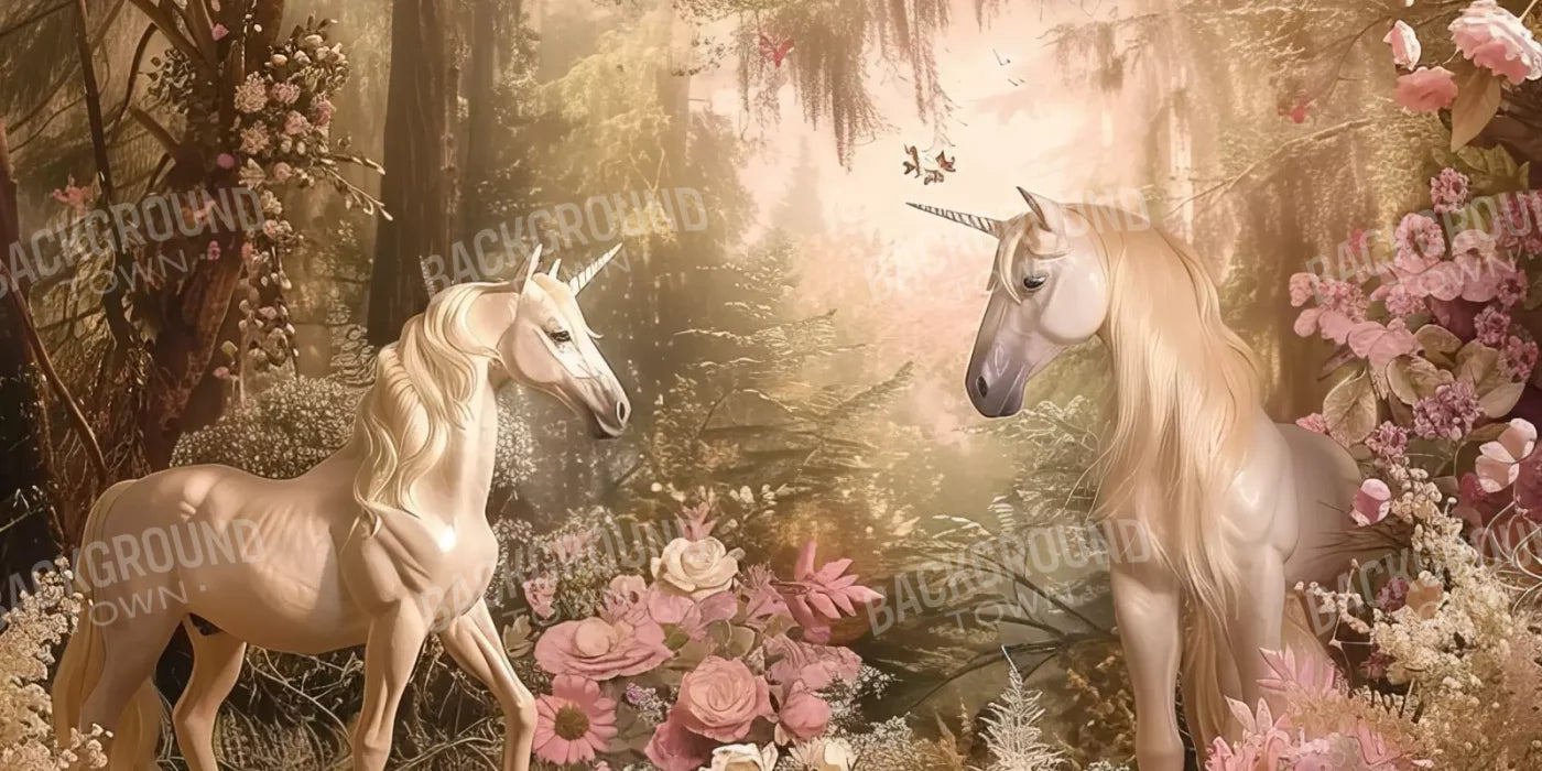 Mornings With Unicorns 20’X10’ Ultracloth (240 X 120 Inch) Backdrop