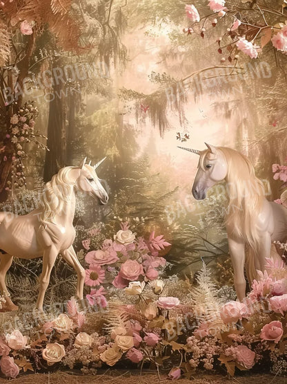 Mornings With Unicorns 5’X6’8 Fleece (60 X 80 Inch) Backdrop