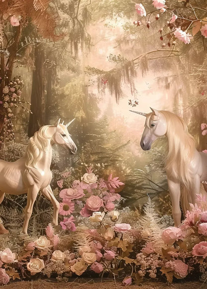 Mornings With Unicorns 5’X7’ Ultracloth (60 X 84 Inch) Backdrop