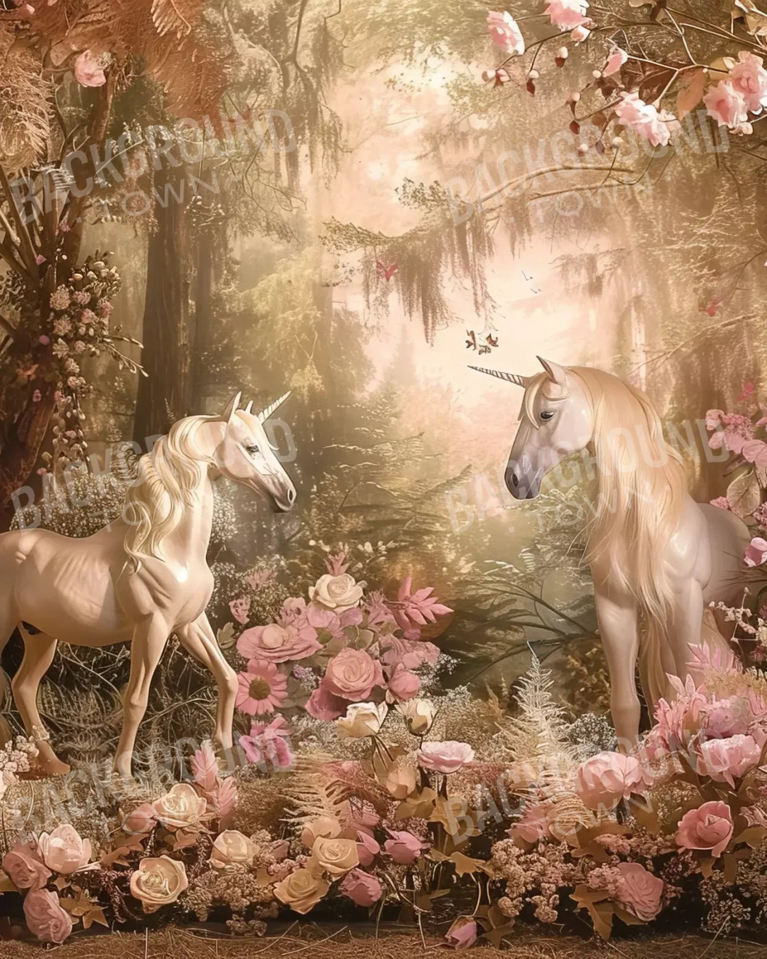 Mornings With Unicorns 8’X10’ Fleece (96 X 120 Inch) Backdrop