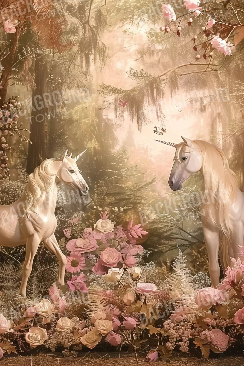 Mornings With Unicorns 8’X12’ Ultracloth (96 X 144 Inch) Backdrop